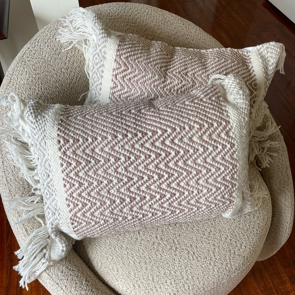 Woven Chevron Pattern Throw Pillowcases
